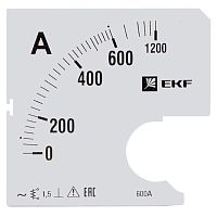 Шкала сменная для A961 600/5А-1,5 PROxima | код  s-a961-600 | EKF